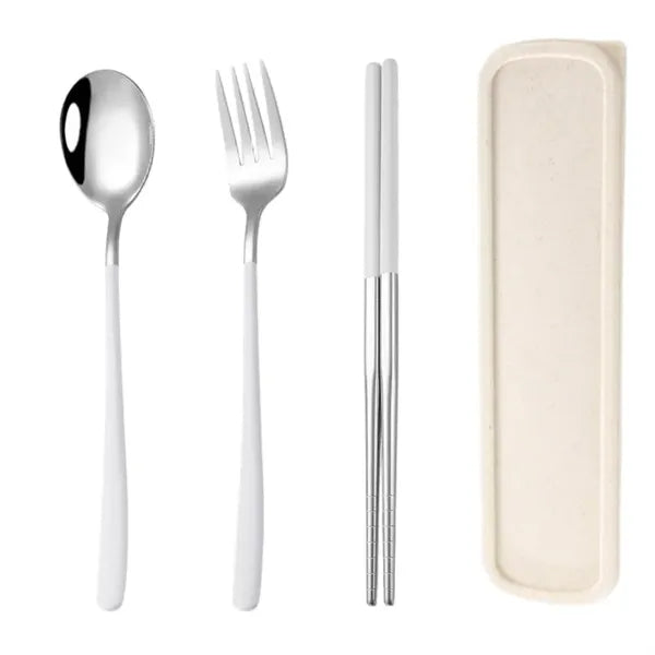 Portable Stainless Steel Cutlery Set with Case