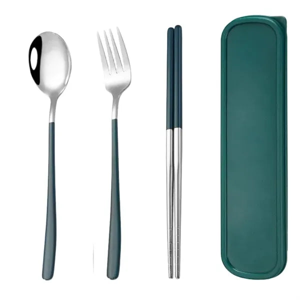 Portable Stainless Steel Cutlery Set with Case
