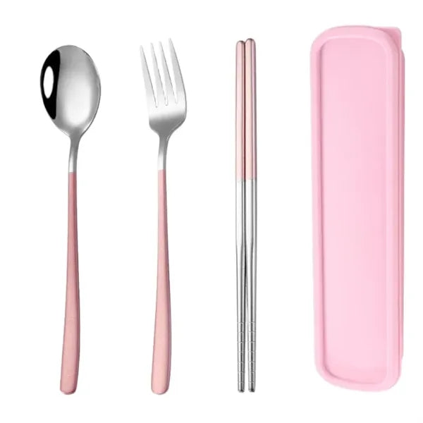 Portable Stainless Steel Cutlery Set with Case