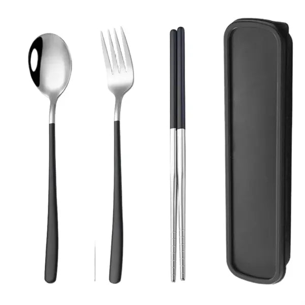 Portable Stainless Steel Cutlery Set with Case
