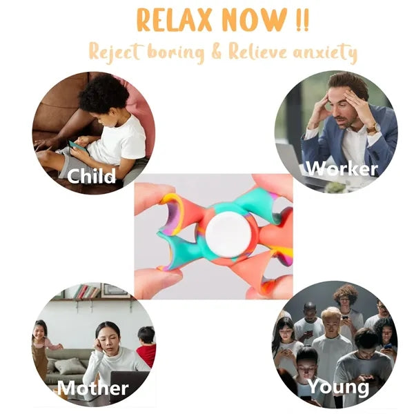3-in-1 Silicone Fidget Spinner
