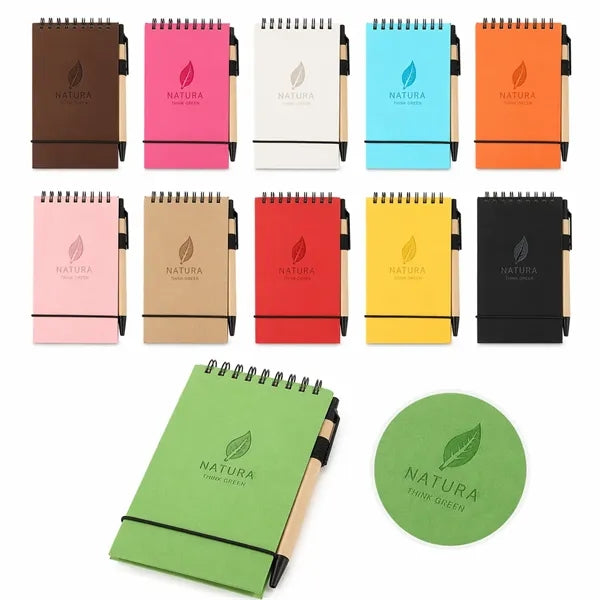 Mini Portable Flip-Top Sticky Note Notebook with Pen