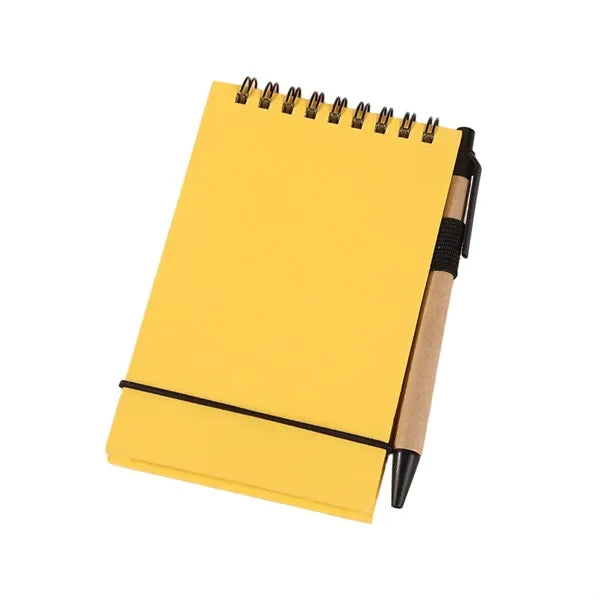 Mini Portable Flip-Top Sticky Note Notebook with Pen
