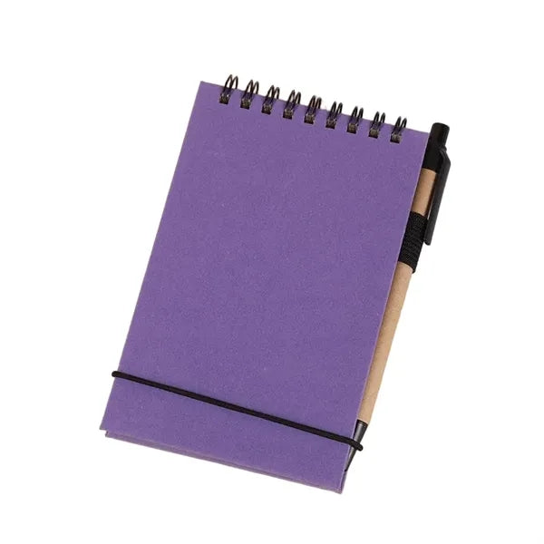 Mini Portable Flip-Top Sticky Note Notebook with Pen