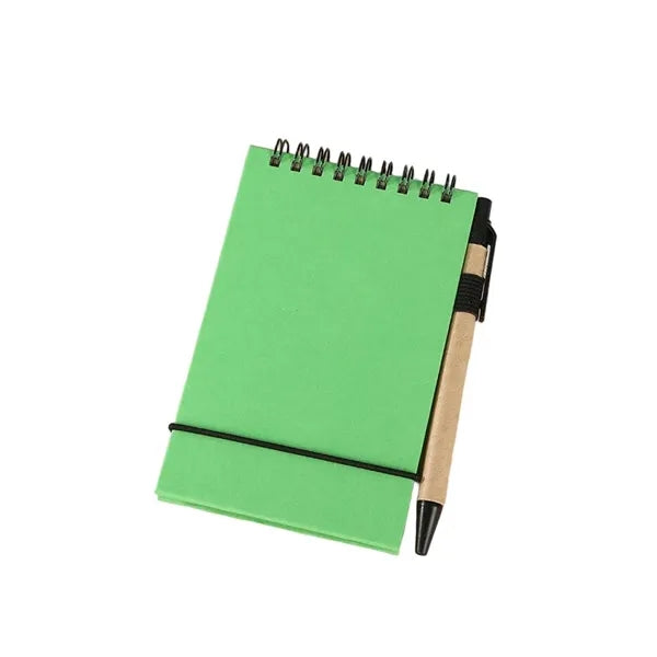 Mini Portable Flip-Top Sticky Note Notebook with Pen