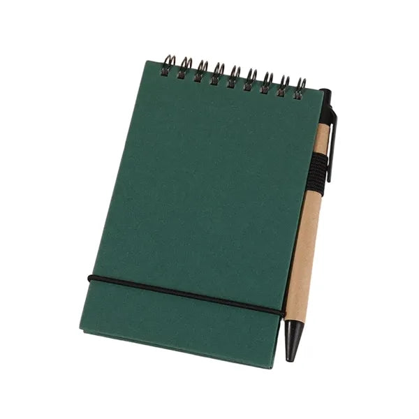Mini Portable Flip-Top Sticky Note Notebook with Pen