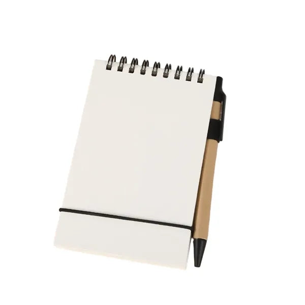Mini Portable Flip-Top Sticky Note Notebook with Pen