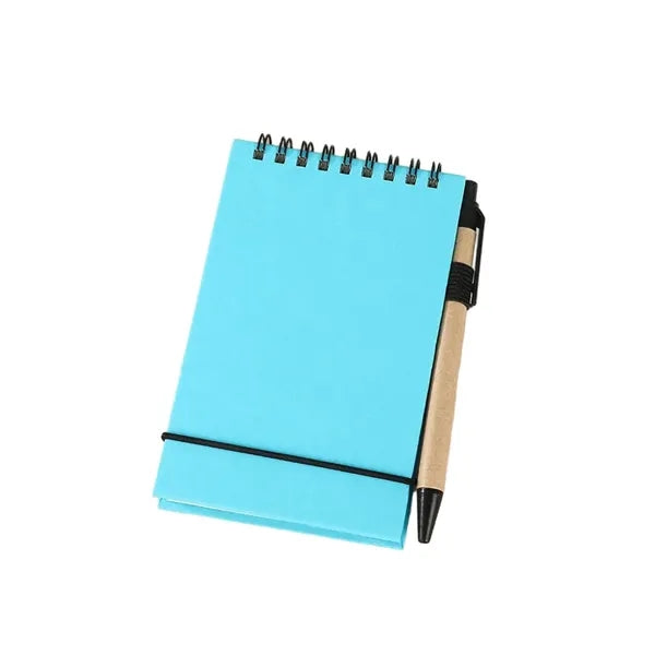 Mini Portable Flip-Top Sticky Note Notebook with Pen