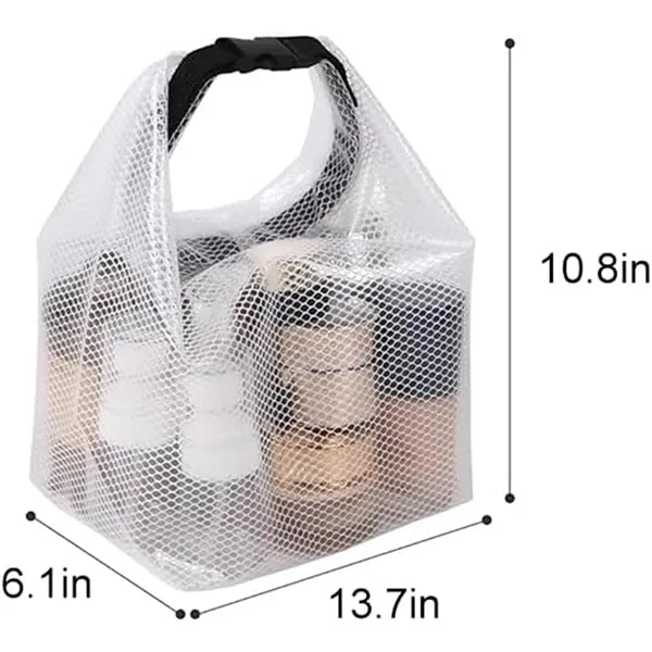 Portable Makeup Pouch Mesh Toiletry Bag