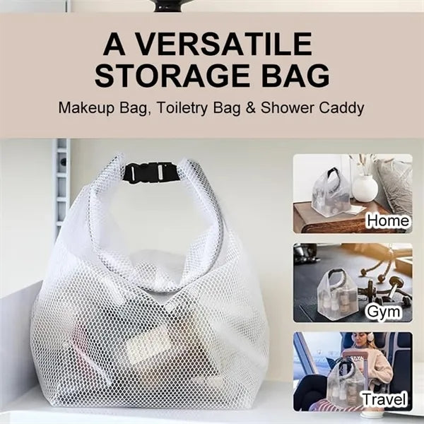Portable Makeup Pouch Mesh Toiletry Bag
