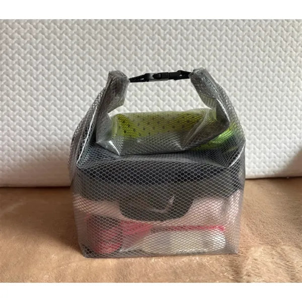 Portable Makeup Pouch Mesh Toiletry Bag