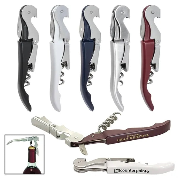 Double Hinge Corkscrew Wine Bottle Opener