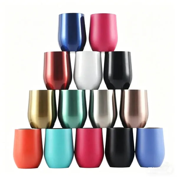 12 oz Stainless Steel Wine Tumbler Bulk with Lid