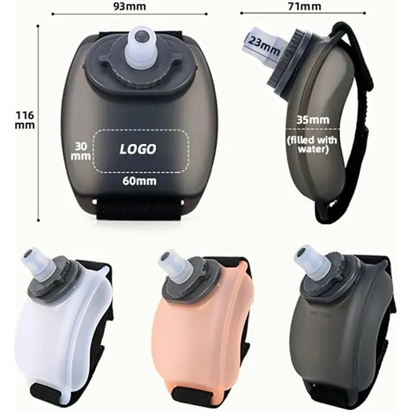 Outdoor Running Portable Silicone Wrist Water Bottle