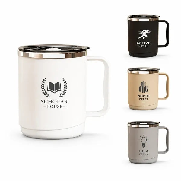 Logo Insulated Stainless Steel Mug with Lid
