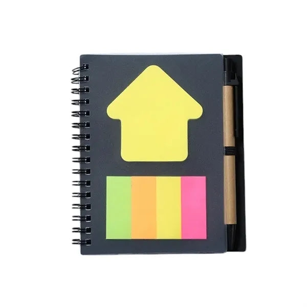 Kraft Paper Notepad With Pen And Sticky Notes