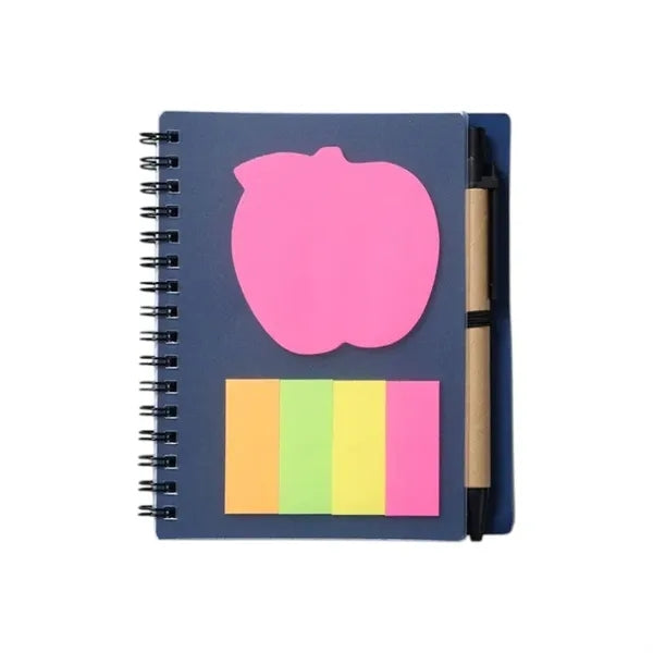 Kraft Paper Notepad With Pen And Sticky Notes