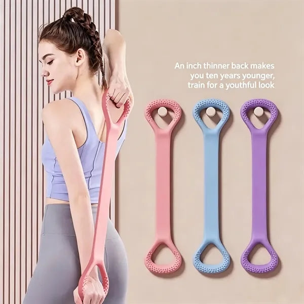 Figure-eight resistance band back trainer