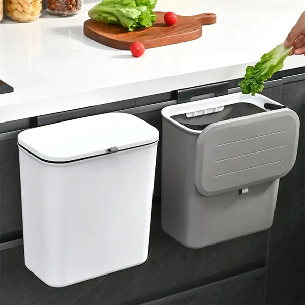 Wall-mounted kitchen garbage bin