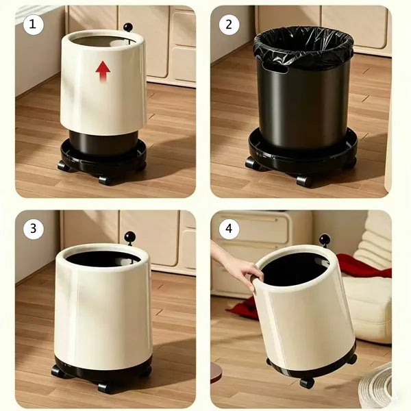 Wheeled Open Top Trash Can