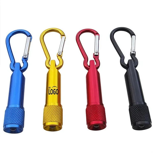 Compact Aluminum Flashlight with Carabiner Clip