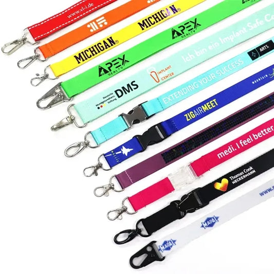 Colorful custom printed lanyards