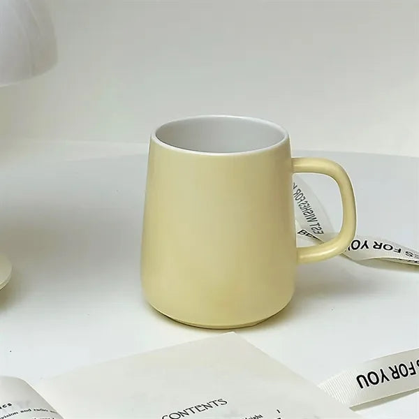 Ceramic Coffee Mug with Lid and Spoon