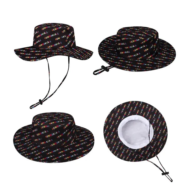 Full Color Wide Brim Summer Bucket Hat