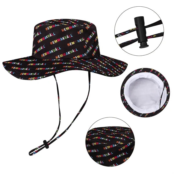 Full Color Wide Brim Summer Bucket Hat