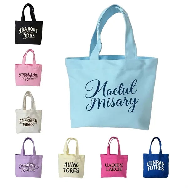Solid Canvas Lunch Tote Bag, Custom Logo Gift Bag