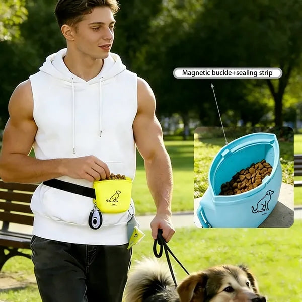 Silicone dog training waist bag