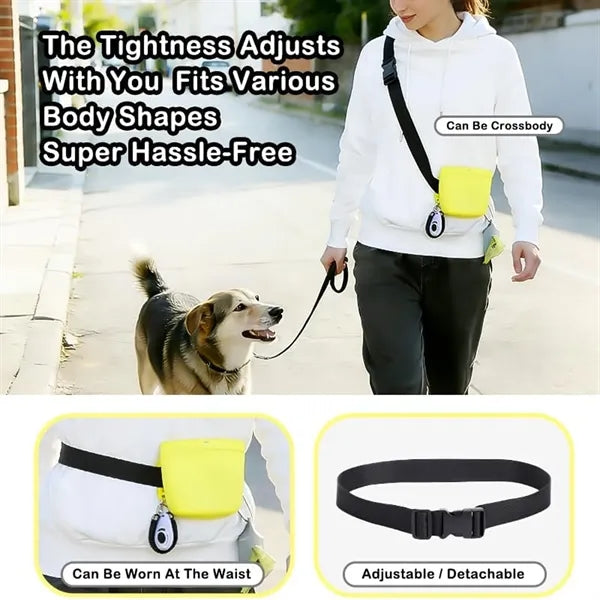 Silicone dog training waist bag