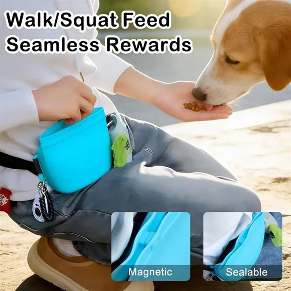 Silicone dog training waist bag