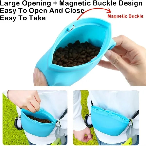 Silicone dog training waist bag