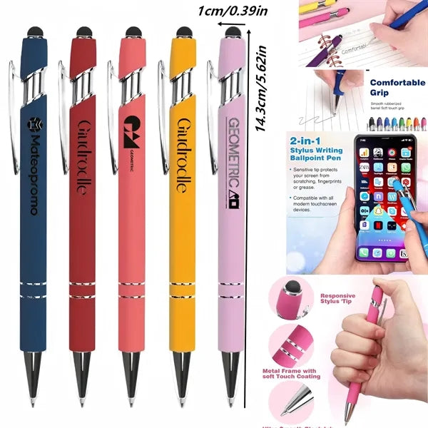 Metal Ballpoint Pen Stylus 2-in-1 Custom Logo Business Gift