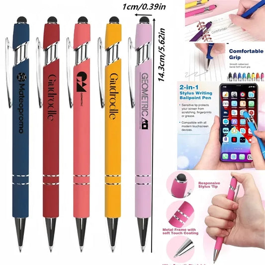 Metal Ballpoint Pen Stylus 2-in-1 Custom Logo Business Gift