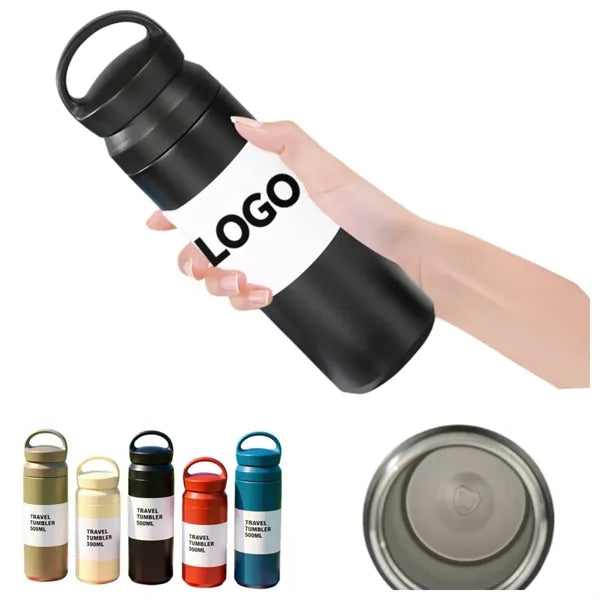 Japanese Style 304 Stainless Steel Travel Tumbler With Handl