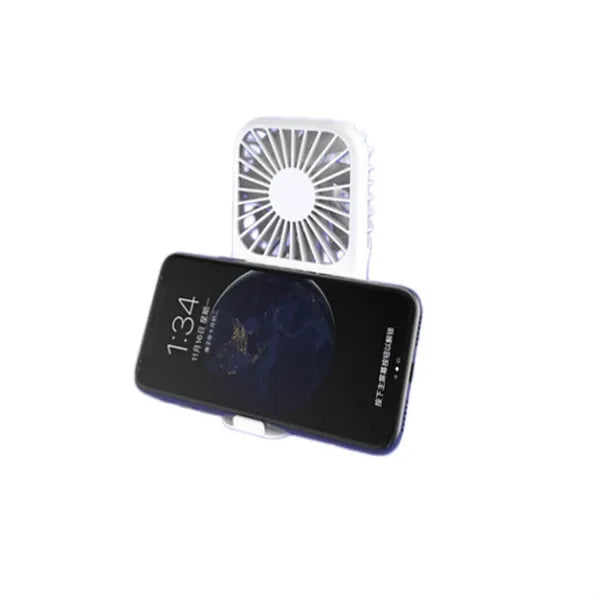 USB Rechargeable Mini Handheld Fan w/ Phone Stand