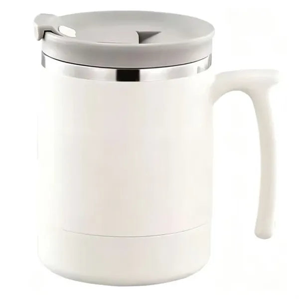 Handle Coffee Cup with Built-in Folding Spoon