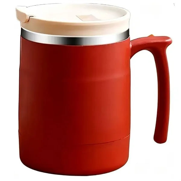 Handle Coffee Cup with Built-in Folding Spoon