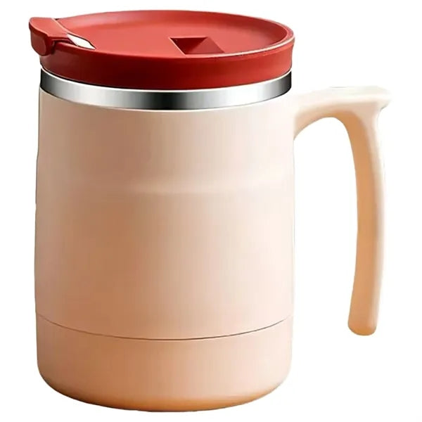 Handle Coffee Cup with Built-in Folding Spoon