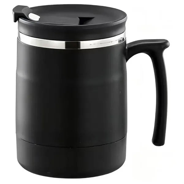 Handle Coffee Cup with Built-in Folding Spoon