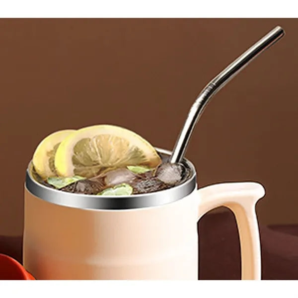 Handle Coffee Cup with Built-in Folding Spoon