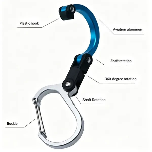 Carabiner D Shape Hook Buckle for Back Pack Camping Fishing