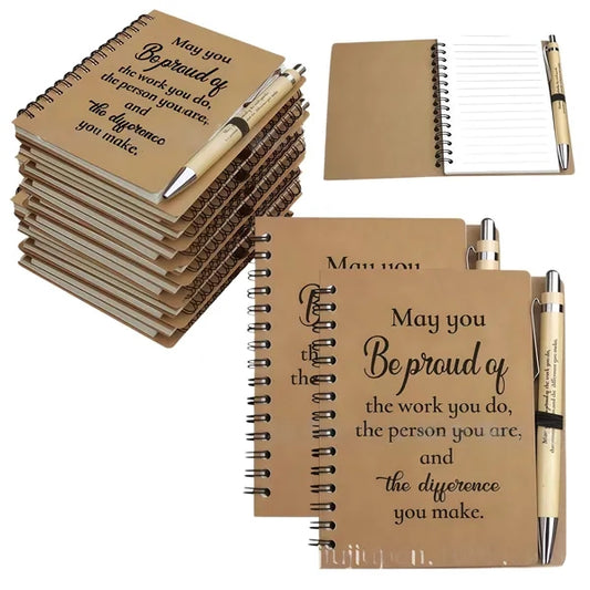 7 " x 5 " Eco Spiral Recycled Notebook with Pen Set