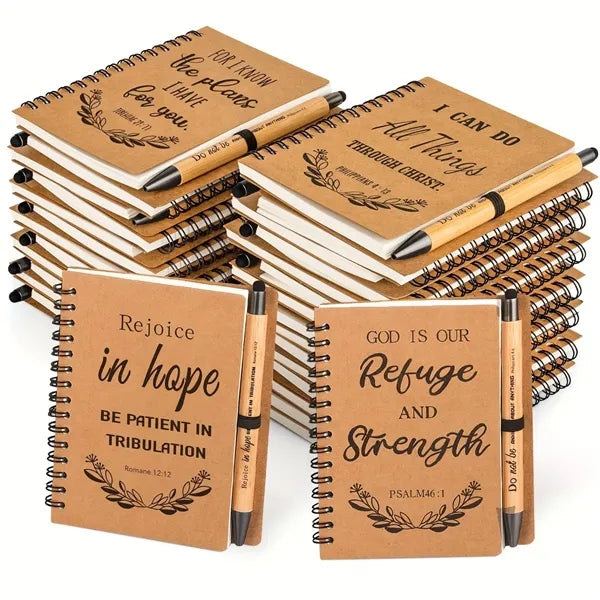 7 " x 5 " Eco Spiral Recycled Notebook with Pen Set
