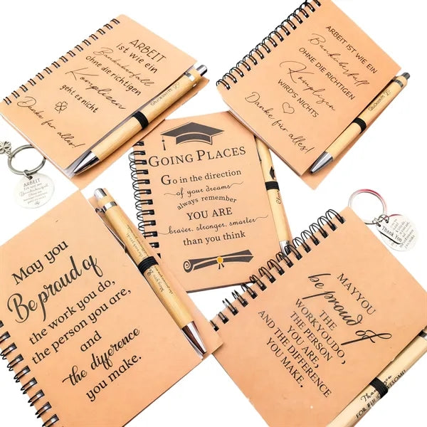 7 " x 5 " Eco Spiral Recycled Notebook with Pen Set