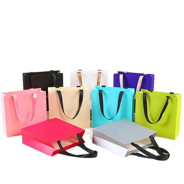 Matte Laminated Paper Tote Bag 16 1/2" x 12 5/8" x 5 1/2"