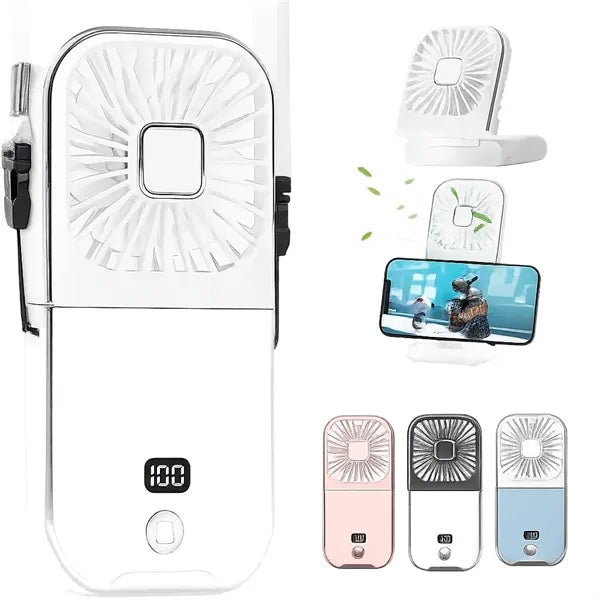 Handheld Foldable Personal Fan With Power Bank