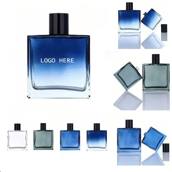 3oz Travel Mini Gradient Blue Glass Perfume Bottle